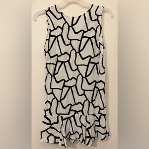 Ava Sky Monochrome Abstract Mini Dress
